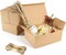 10 Pack Brown Gift Boxes, 9.45x6.5x4 Inches Kraft Paper Boxes with Lids for Valentine's, Birthday party, Wedding, Cupcake Boxes, Easy Assemble Bridesmaids Proposal Boxes, With 66ft Twine